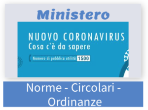 Sito Ministero nuovo coronavirus